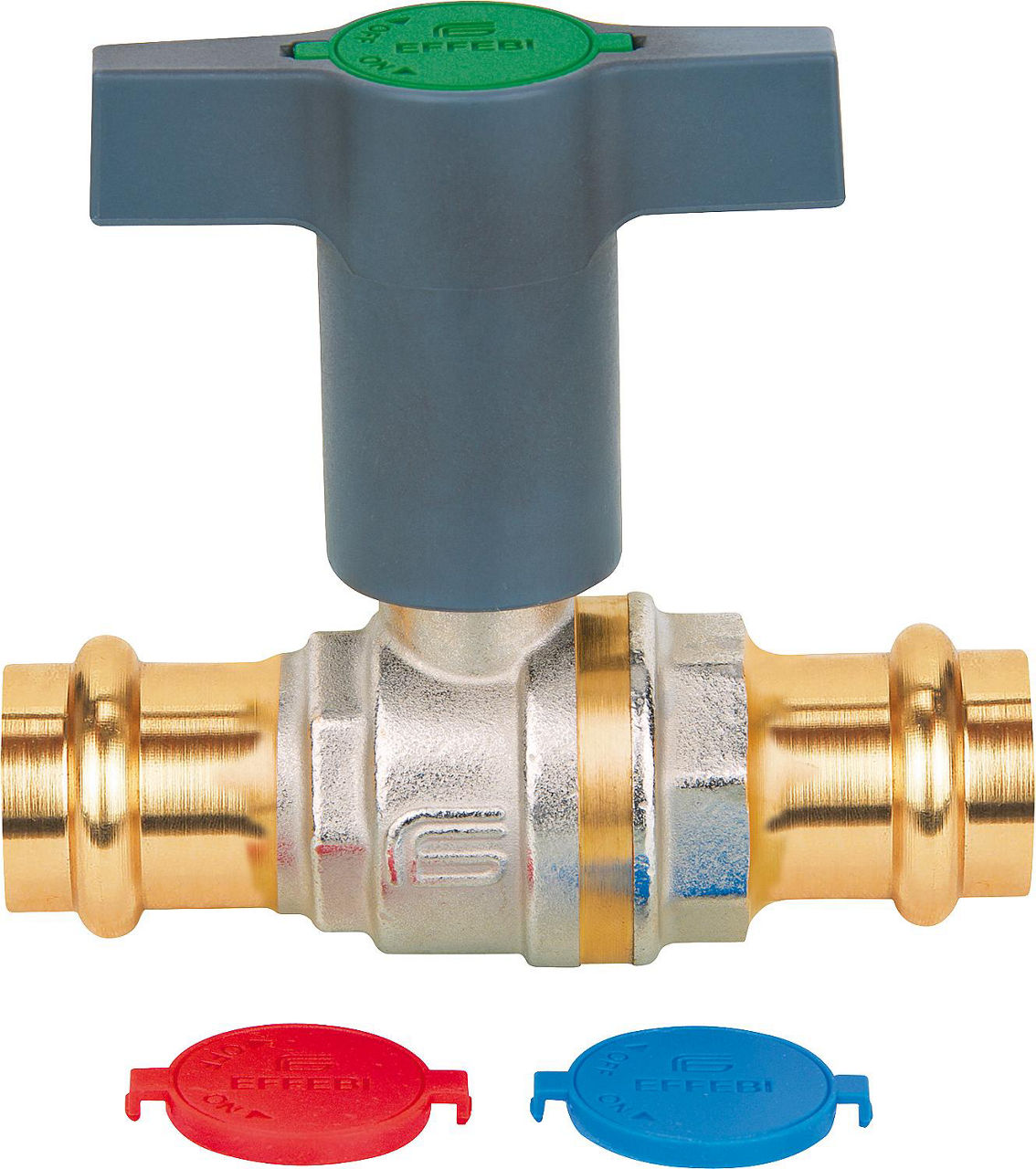 Trinkwasserkugelhahn Presstige 28mm,Messing,mit verlängertem Griff,Kunststoff,DVGW Trinkwasserkugelhahn Presstige 28mm,Messing,mit verlängertem Griff,Kunststoff,DVGW