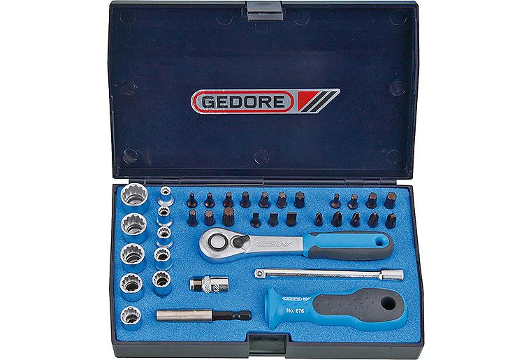 Steckschlüssel-Satz GEDORE D 20 KMU-20, 37-teilig 1/4"