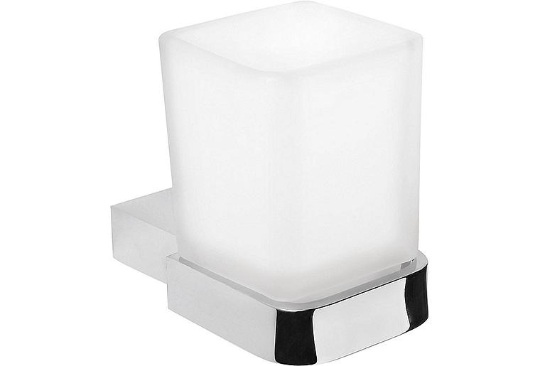 Glashalter Eivor mit Wandhalter Zink verchromt