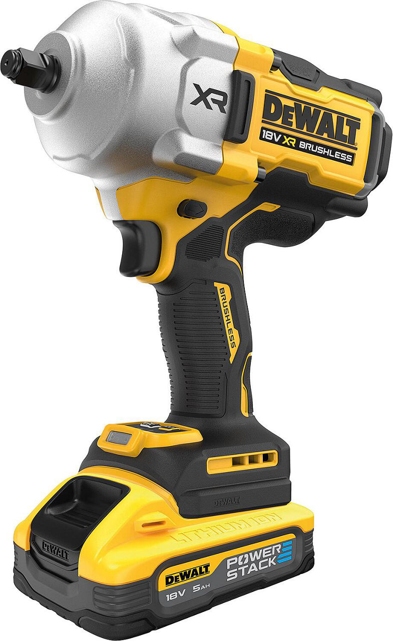 Akku-Schlagschrauber DeWALT DCF961H2T-QW, 18 V mit 2x 5,0 Ah Powerstack Akkus und Ladegerät