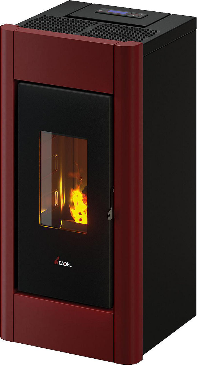 Pelletofen Sweet 7 Air Grundgerät mit Verkleidung Metall Rot, 7 KW