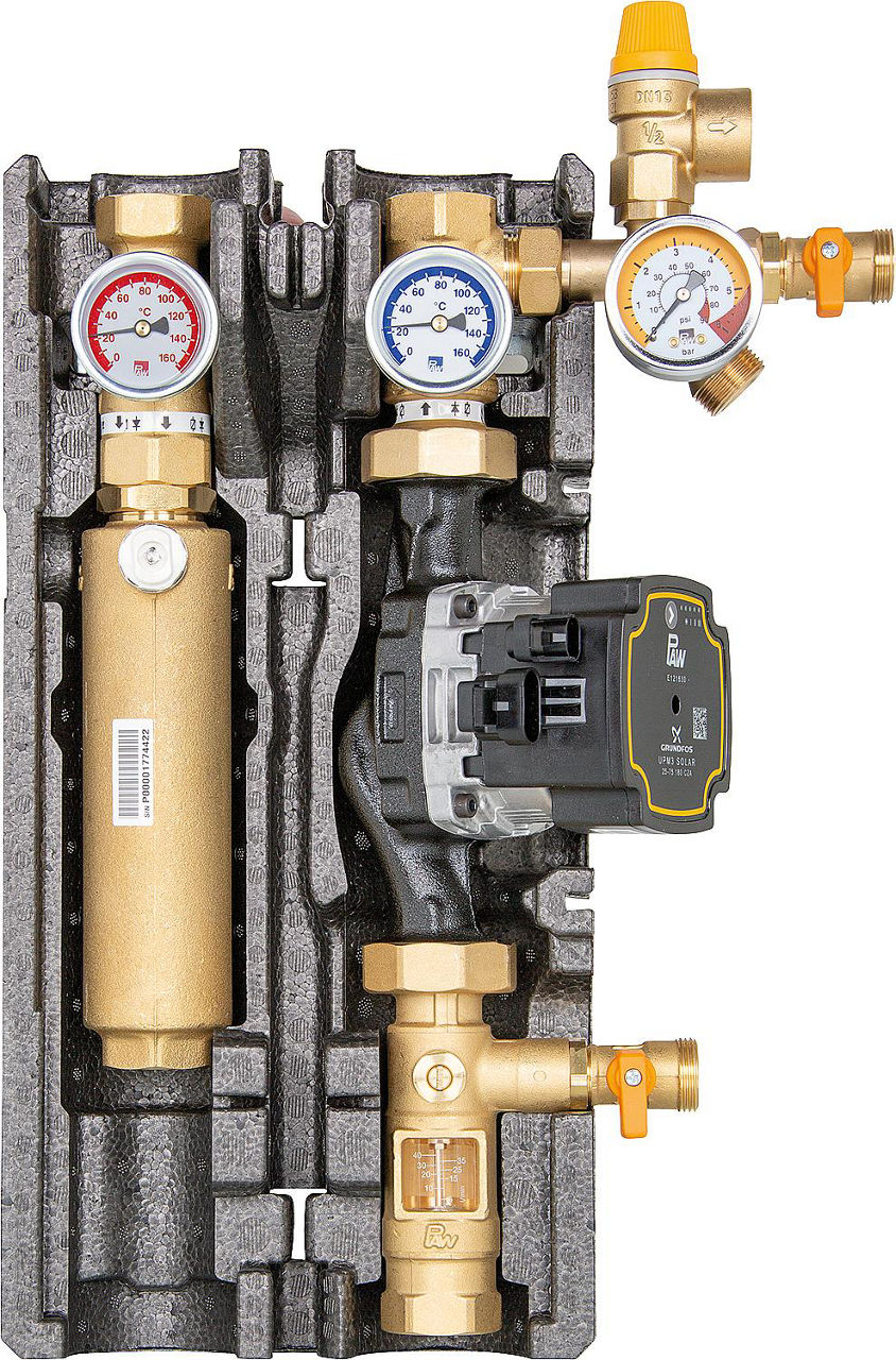 Solarstation Maxi Basic DN25(1"), 2 Strang, Flowmeter Grundfos UPM3 Solar 25-75 Solarstation Maxi Basic DN25(1"), 2 Strang, Flowmeter Grundfos UPM3 Solar 25-75
