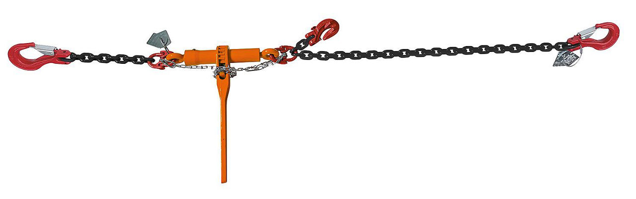 Spann-Zurrkette GK8 Größe 8-8, Länge 3,5m mit Ratschlastspanner Spann-Zurrkette GK8 Größe 8-8, Länge 3,5m mit Ratschlastspanner