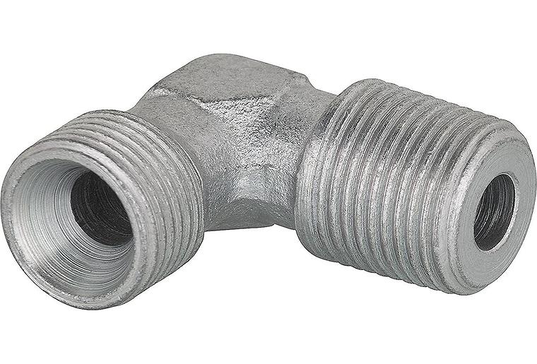 Winkelnippel verzinkt 3/8" kon. x 3/8" zyl. Innenkonus