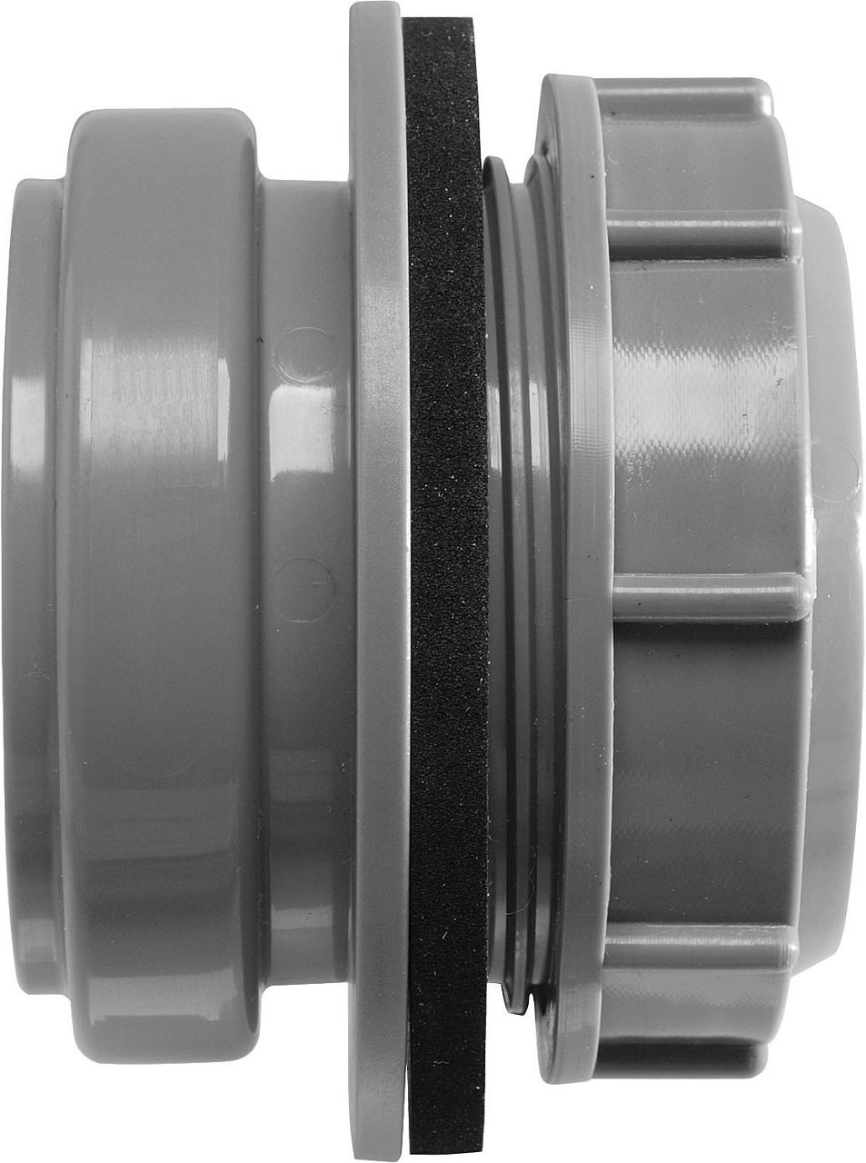 Anschraub-Muffe DN 50, grau, für Kunststoff-Reinigungs-Deckel Anschraub-Muffe DN 50, grau, für Kunststoff-Reinigungs-Deckel