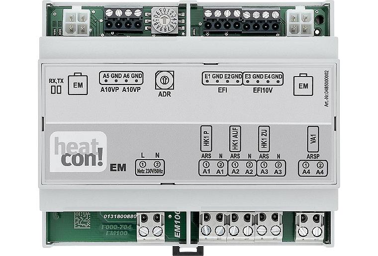 Heizungsregelung EBV EM 100 Erweiterung Hutschienenmontage