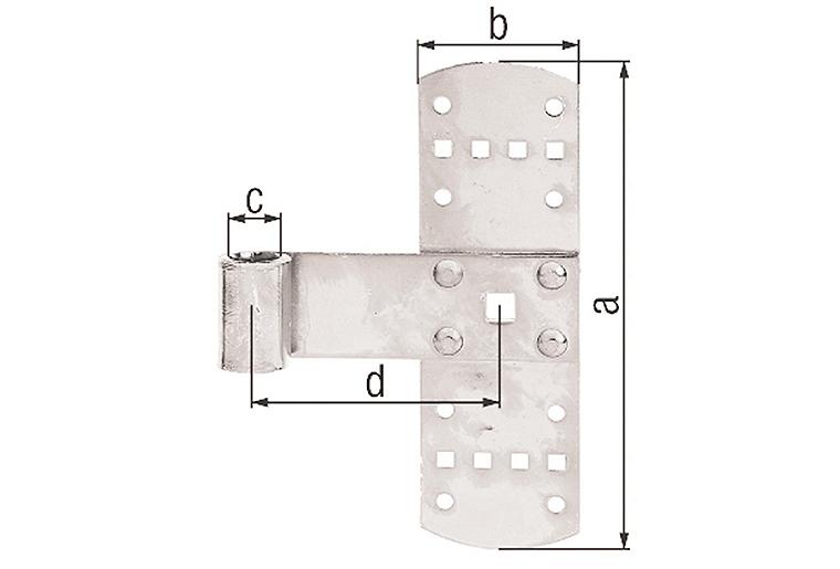 Kreuzband 160x50mm, Ø 13 mm, gelb verzinkt Kreuzband 160x50mm, Ø 13 mm, gelb verzinkt