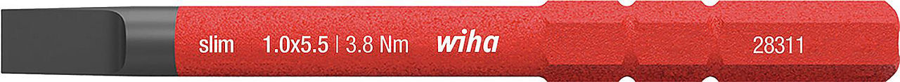 VDE-Schlitz slimBit wiha 283110 electric Vario, SL5,5 x 1,0 x 75 mm