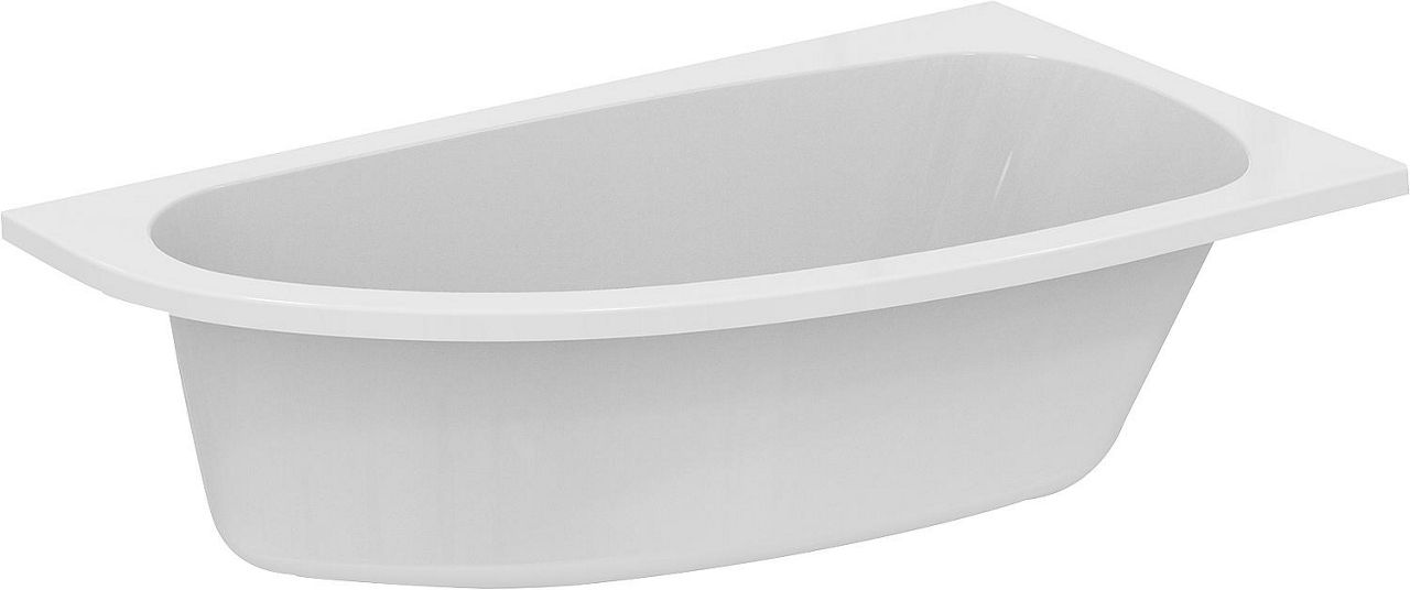 Raumspar-Badewanne Hotline Rundung links 1600x465x900mm Inhalt: 235 l Acryl, weiß