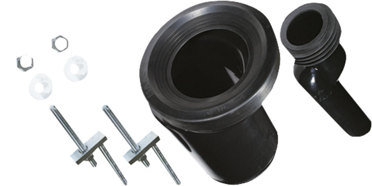 WC-Anschlussgarnitur etagiert um 25mm, DN 90 WC-Anschlussgarnitur etagiert um 25mm, DN 90