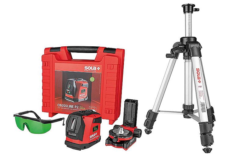 Kreuzlinienlaser-Set SOLA 2-teilig, inkl. Crossline P2 und Stativ