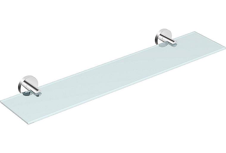 Ablagekonsole Eldrid L=600 mm Glas satiniert Messing verchromt