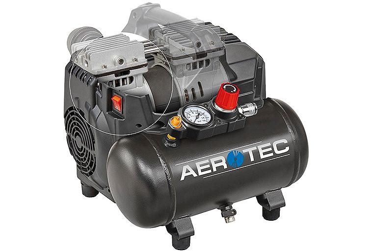 Kolbenkompressor Aerotec Supersil 6, mit 6 Liter Kessel Kolbenkompressor Aerotec Supersil 6, mit 6 Liter Kessel