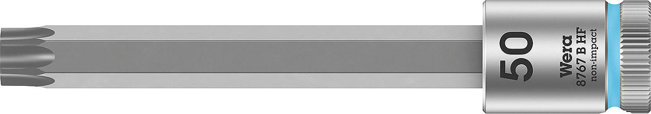 Torx®-Steckschlüsseleinsatz Wera 8767 B HF Bitnuss mit 3/8"-Antrieb, lang, mit Haltefunktion, T50 x 100 mm