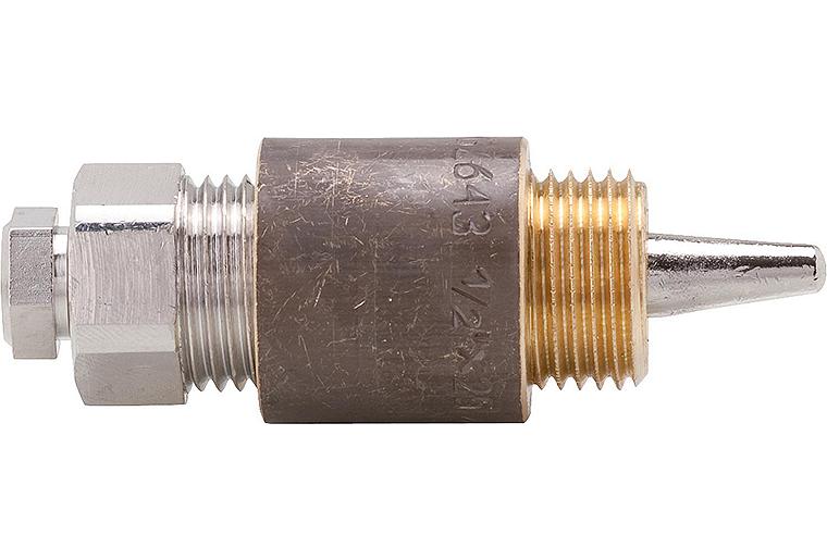 Tauchhülse für 6mm Fühler 60mm Einbautiefe mit O-Ring Messing Tauchhülse für 6mm Fühler 60mm Einbautiefe mit O-Ring Messing