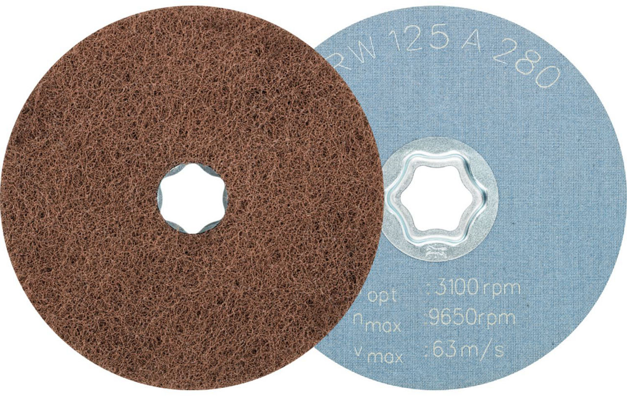Vliesscheibe Pferd COMBICLICK, Ø 125 mm, Körnung A280