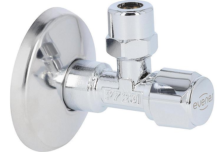 Eckventil EVENES DN15 (1/2") selbstdichtend mit ELB Eckventil EVENES DN15 (1/2") selbstdichtend mit ELB