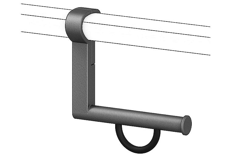 Papierrollenhalter Serie Cavere aus Alu., Anthrazit-Metallic 95, passend für Griffe 93 780 21-32