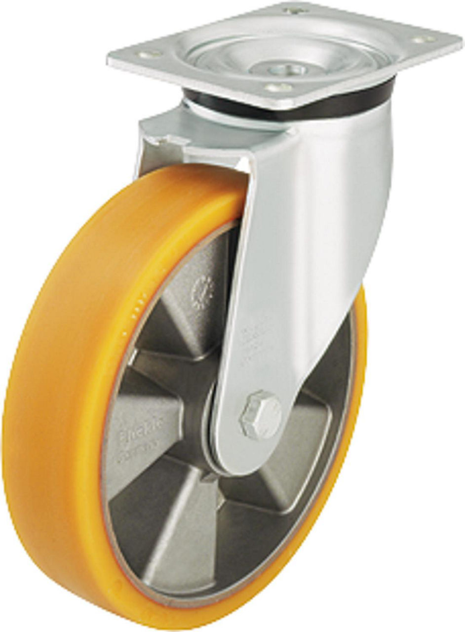 Schwerlastlenkrolle Polyurethan/Stahl LK-ALTH 100K-3,Tragfähigkeit 250kg, Rad-Ø 100mm,Plattengröße 140x110mm Schwerlastlenkrolle Polyurethan/Stahl LK-ALTH 100K-3,Tragfähigkeit 250kg, Rad-Ø 100mm,Plattengröße 140x110mm