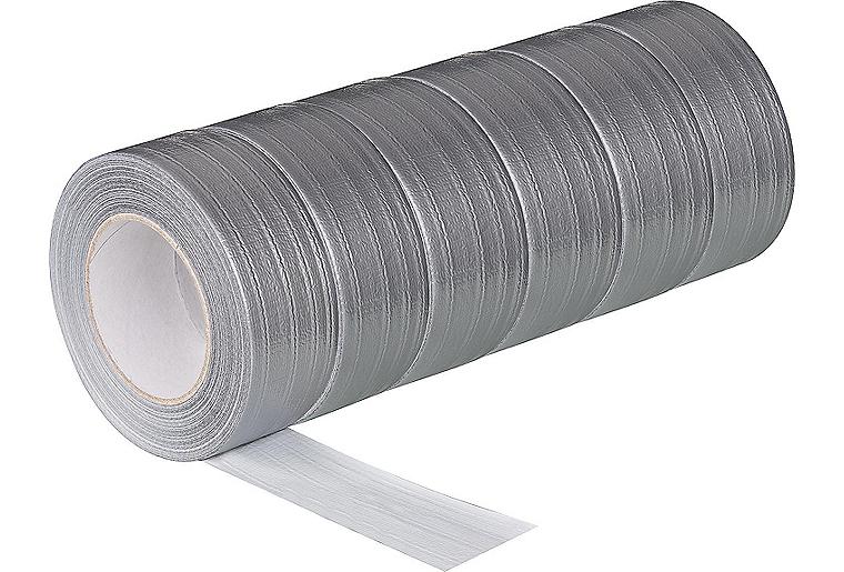 Gewebeklebeband silber 50mm x 50m / VPE = 6er Turm Gewebeklebeband silber 50mm x 50m / VPE = 6er Turm