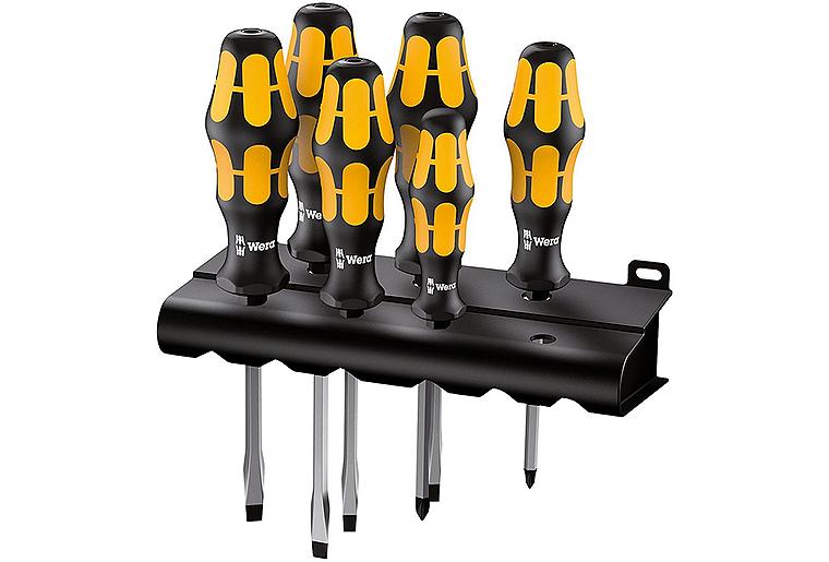 Schraubendreherset WERA 6-teilig,Serie 900 Schlagkappe Schlitz-,Phillips