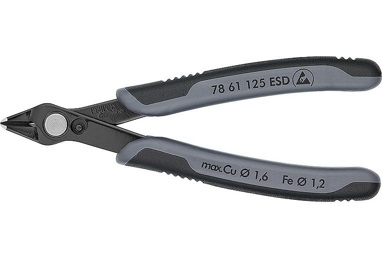 Electronic Super-Knips ESD Spezial-Werkzeugstahl brüniert 64HRC Länge 125mm Electronic Super-Knips ESD Spezial-Werkzeugstahl brüniert 64HRC Länge 125mm