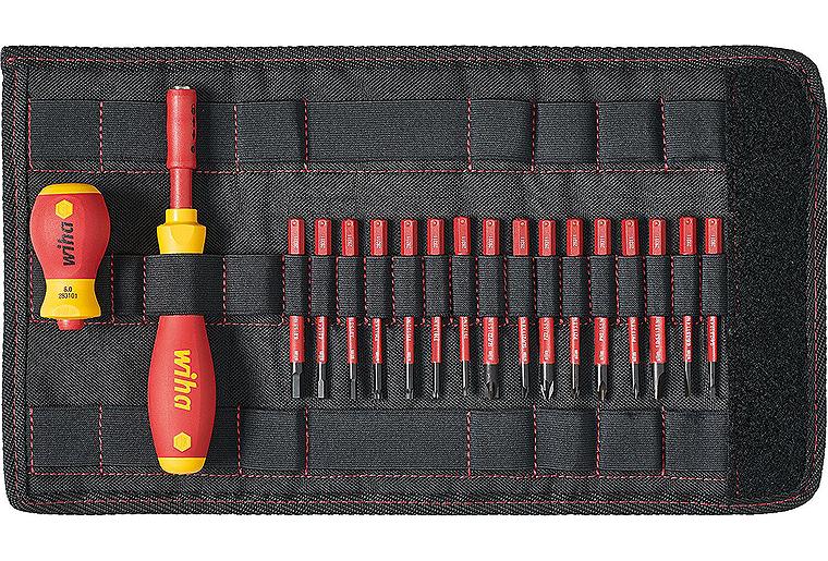 VDE-Schraubendrehersatz Wiha® slimVario®, 19-teilig, inklusive Falttasche