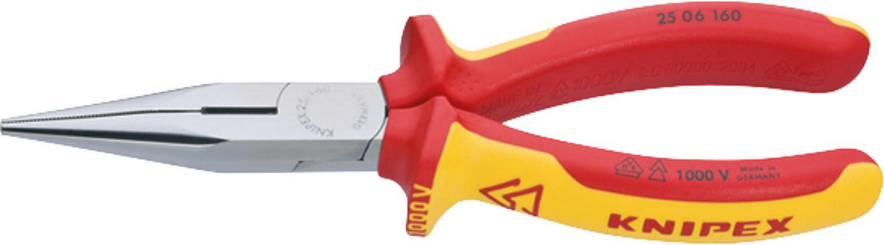 Flachrundzange mit Schneide (Radiozange) gerade Backen länge 160 mm Flachrundzange mit Schneide (Radiozange) gerade Backen länge 160 mm