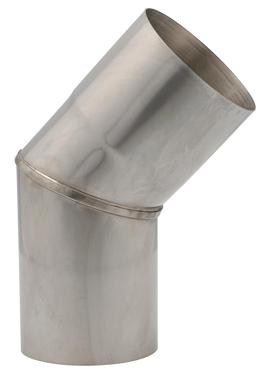 Edelstahl-Winkel 45°, Ø102 mm Edelstahl-Winkel 45°, Ø102 mm