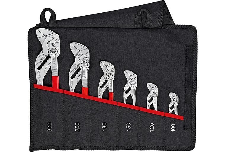 Zangenschlüssel-Satz KNIPEX 6-teilig mit Rolltasche