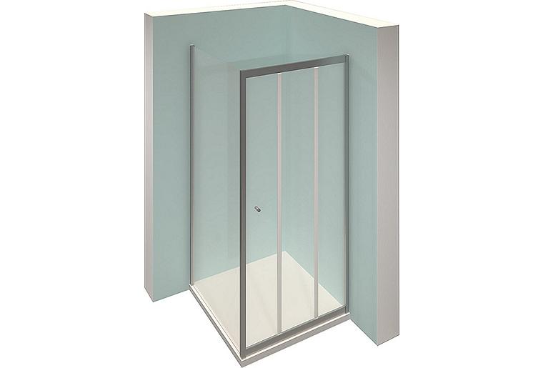 Eckduschkabine Hüppe Alpha 2 1x Schiebetür 3tlg.+1xSeitenwand 975-1020mm/975-1000mm