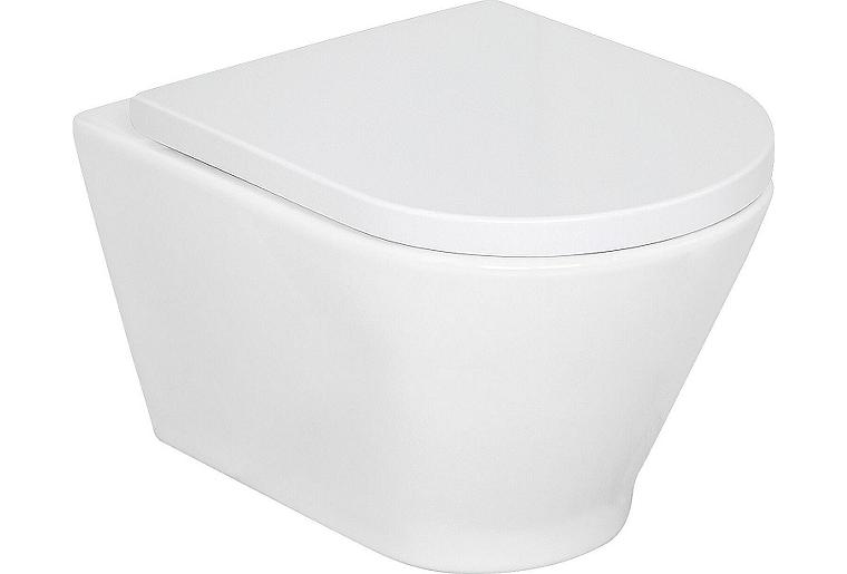 Combi-Pack Alaseja Wand-Tiefspül WC Spülrandlos und WC-Sitz Edoma softclose