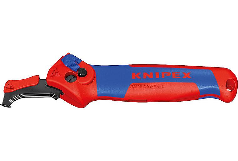 Abmantelungsmesser KNIPEX® mit Gleitschuh und Ratschenfunktion Abmantelungsmesser KNIPEX® mit Gleitschuh und Ratschenfunktion