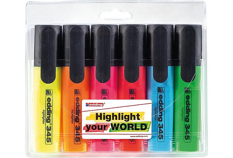 Textmarker-Set 6-teilig