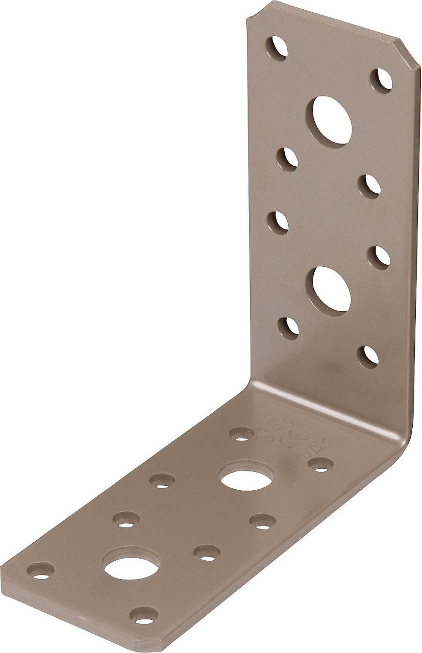 Winkelverbinder DURAVIS® 90 x 90 x 40 mm, Material: Stahl, sendzimirverzinkt, Oberfläche: perlbeige RAL 1035 Winkelverbinder DURAVIS® 90 x 90 x 40 mm, Material: Stahl, sendzimirverzinkt, Oberfläche: perlbeige RAL 1035