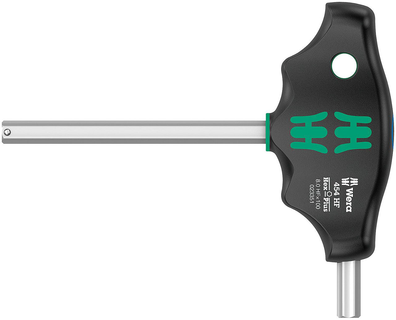Innensechskant-Schraubendreher WERA 454 HF Serie 400 Quergriff, Hex-Plus, mit Haltefunktion, SW 8,0 x 100 mm