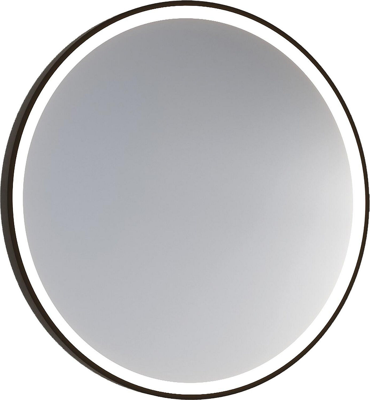 LED-Spiegel Aulielva m. Touch-Schalter, m. schwarzem Rahmen, Front/ Hintergrundbeleuchtung, Ø 800mm LED-Spiegel Aulielva m. Touch-Schalter, m. schwarzem Rahmen, Front/ Hintergrundbeleuchtung, Ø 800mm