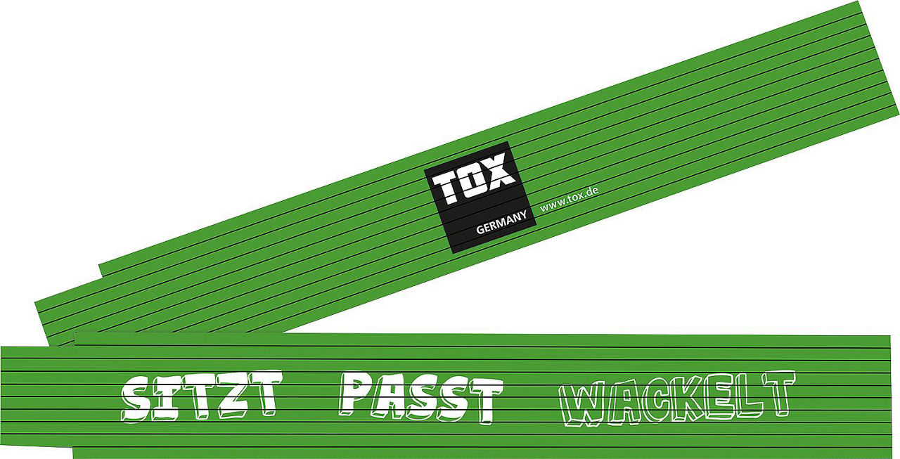 TOX Meterstab 2 Meter "SITZT PASST WACKELT" TOX Meterstab 2 Meter "SITZT PASST WACKELT"