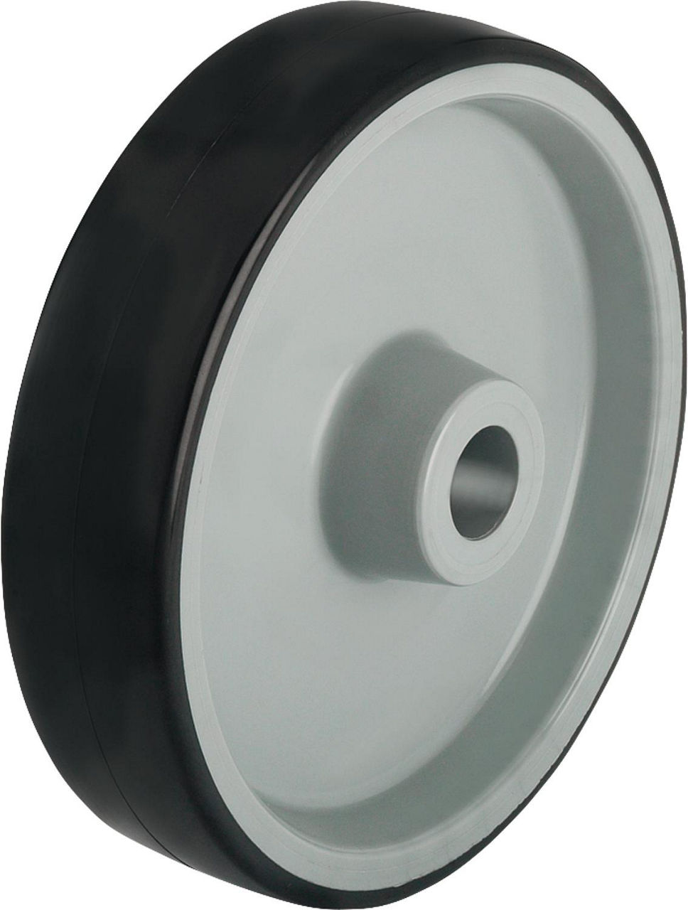 Räder mit Polyurethan-Laufbelag Tragfähigkeit 200kg, Rad-Ø 100mm, Ø-Achsloch 8mm Räder mit Polyurethan-Laufbelag Tragfähigkeit 200kg, Rad-Ø 100mm, Ø-Achsloch 8mm