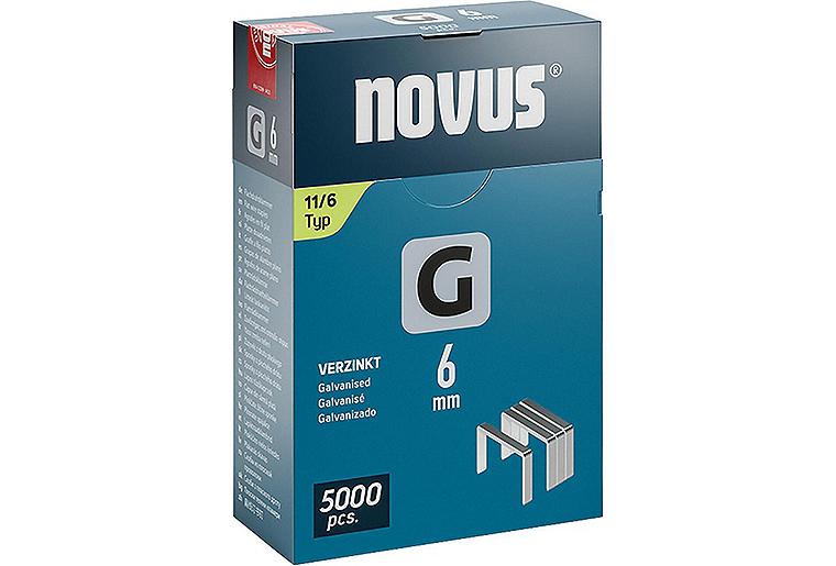 Flachdrahtklammer Novus Typ G 11/6 verzinkt VPE: 5000 Stück Flachdrahtklammer Novus Typ G 11/6 verzinkt VPE: 5000 Stück