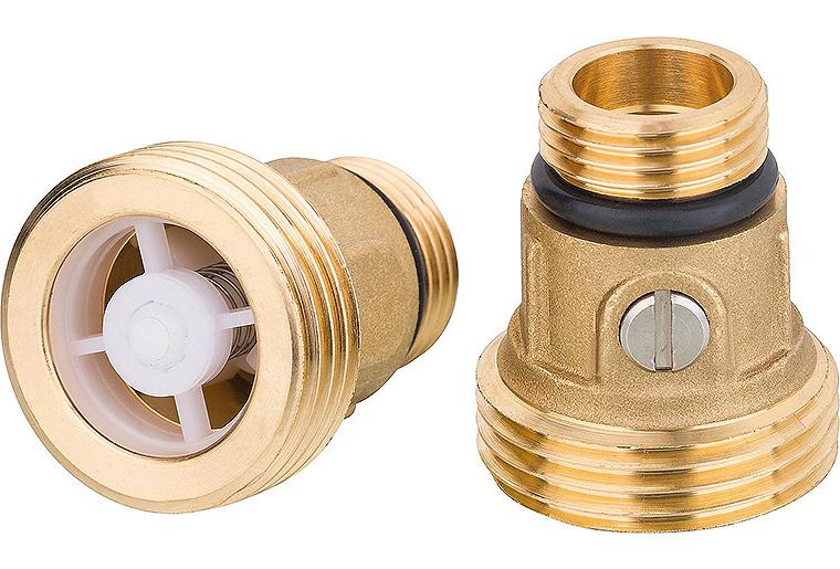 Absperr-Set mit Rückschlagventil für DN15 Zirkulationspumpen DN15 (1/2") AGx DN25 (1")AG Absperr-Set mit Rückschlagventil für DN15 Zirkulationspumpen DN15 (1/2") AGx DN25 (1")AG