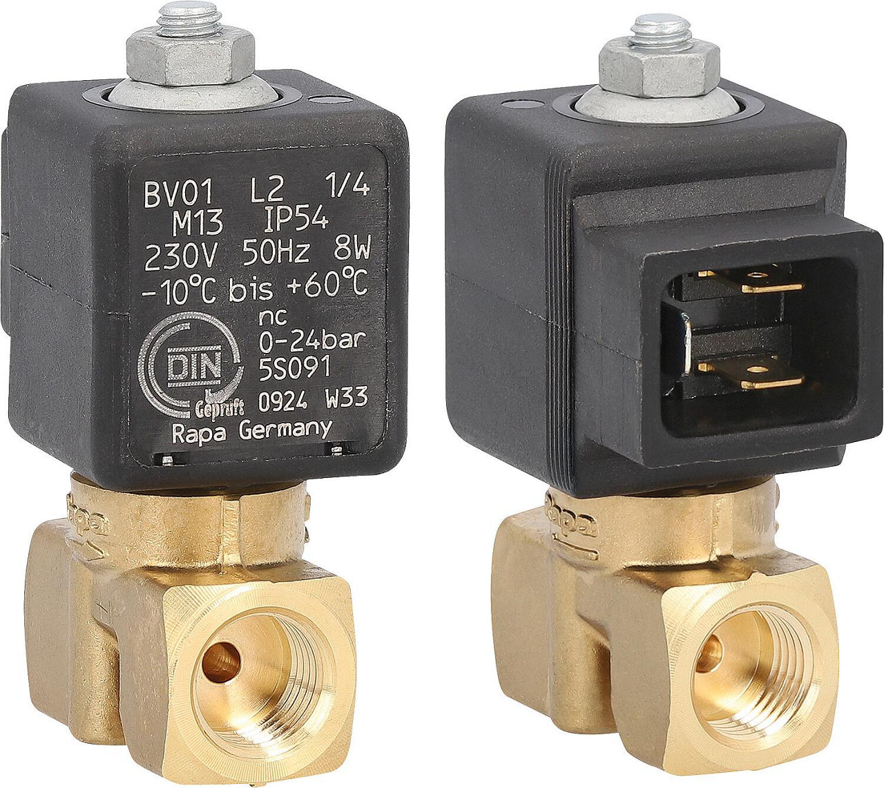 Rapa Ölmagnetventil BV 0.1 L 2 1/4"M13 230 V 50HZ 8W Wechselstrom Rapa Ölmagnetventil BV 0.1 L 2 1/4"M13 230 V 50HZ 8W Wechselstrom