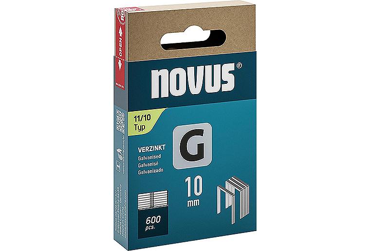 Flachdrahtklammer Novus Typ G 11/10 verzinkt VPE: 600 Stück Flachdrahtklammer Novus Typ G 11/10 verzinkt VPE: 600 Stück