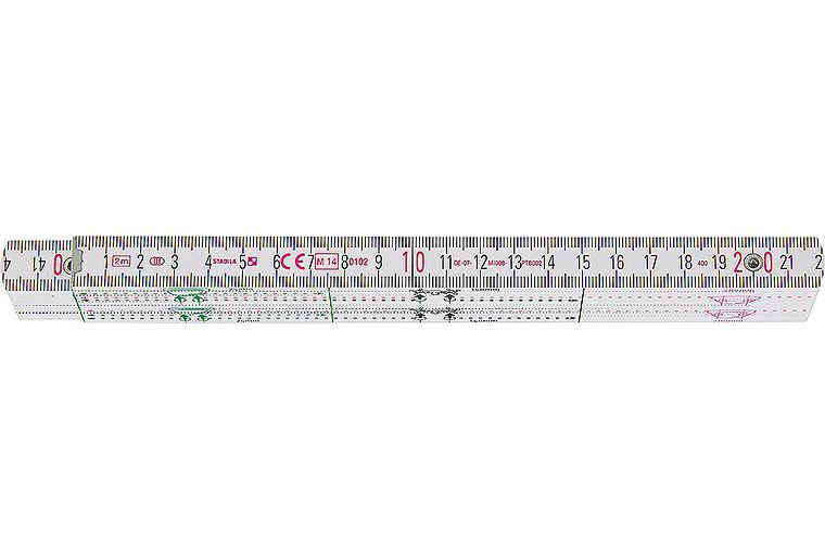 Holz-Gliedermaßstab Stabila *KB* Type 1407, Sanitärmeter, 2m Holz-Gliedermaßstab Stabila *KB* Type 1407, Sanitärmeter, 2m