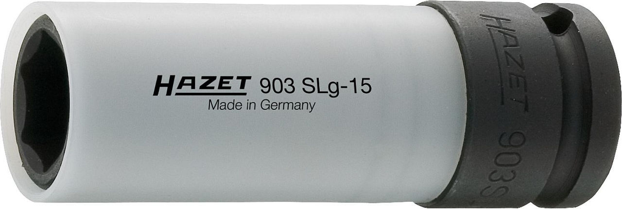 Kraftschraubereinsatz HAZET 1/2", 6-kant, SW 17, L: 85mm mit Schonhülse