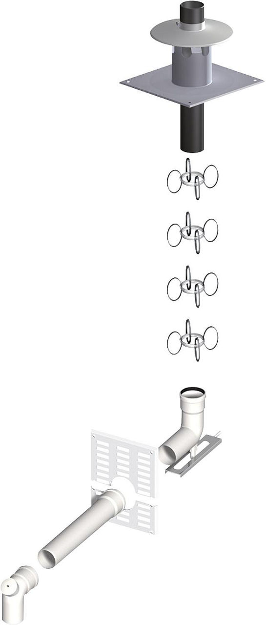 Kunststoff-Abgassystem Basis Set 4 - DN 110