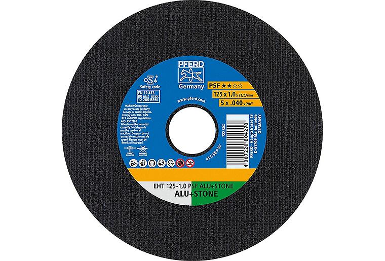 Trennscheibe PFERD Ø 125 x 1,0 x 22,23mm, gerade für Alu, Stein, Beton, Fliesen Trennscheibe PFERD Ø 125 x 1,0 x 22,23mm, gerade für Alu, Stein, Beton, Fliesen