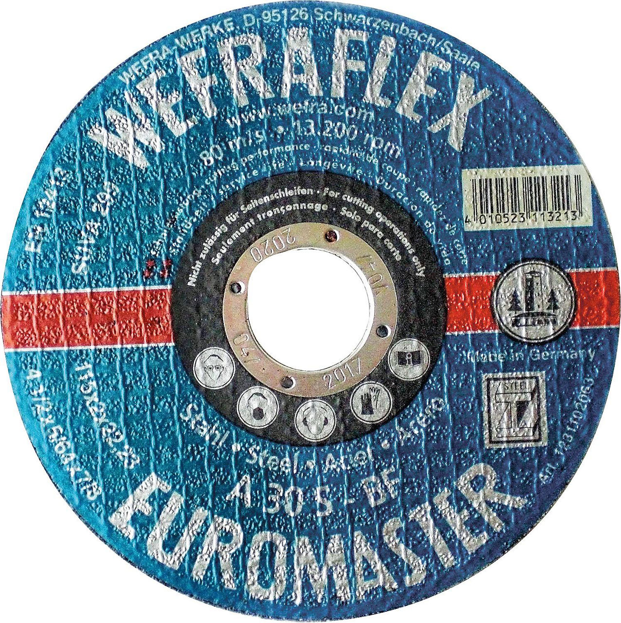 Trennscheibe Euromaster blau gerade für Stahl 115 x 2 x 22 mm Trennscheibe Euromaster blau gerade für Stahl 115 x 2 x 22 mm