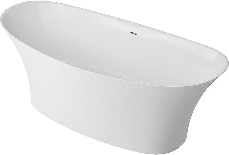 Badewanne Earta 2.0 1700x635x786 mm freistehend Inhalt: 235 mm Mineralguss weíß