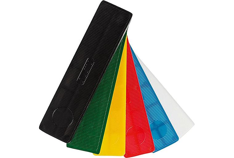 SILISTO® Distanzklötze, Classic Box 24mm Breite Dicke 1-6mm (jew. 100 Stk.); lose geschüttet